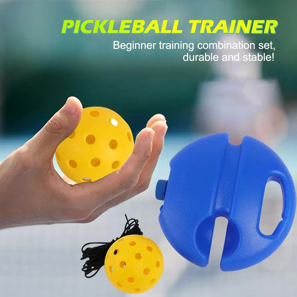 Singleplayer Pickleball Oefentool Met 40 Holes Outdoor Pickleball Trainer Voor Beginners Trainer Rebounder Oefenuitrusting