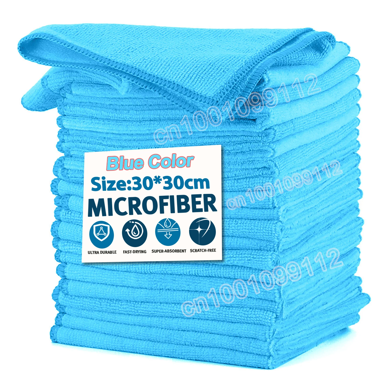 thumbnail image 1 of 2-20 paños de limpieza de microfibra, suaves y absorbentes, para limpiar ventanas de cocina, reutilizables, para el hogar, 1 of 5