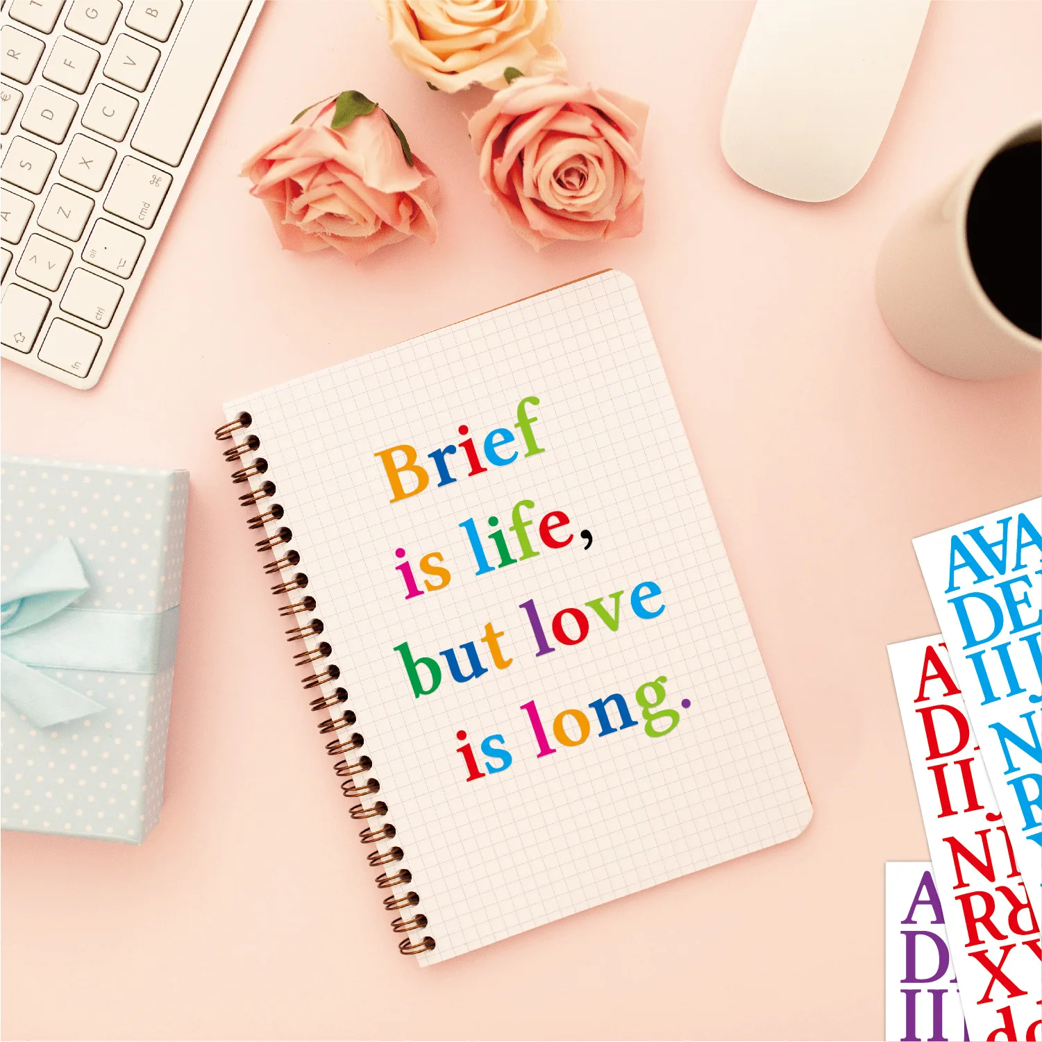 Vibrant Alphabet & Number Stickers for Creative Journaling and Crafting