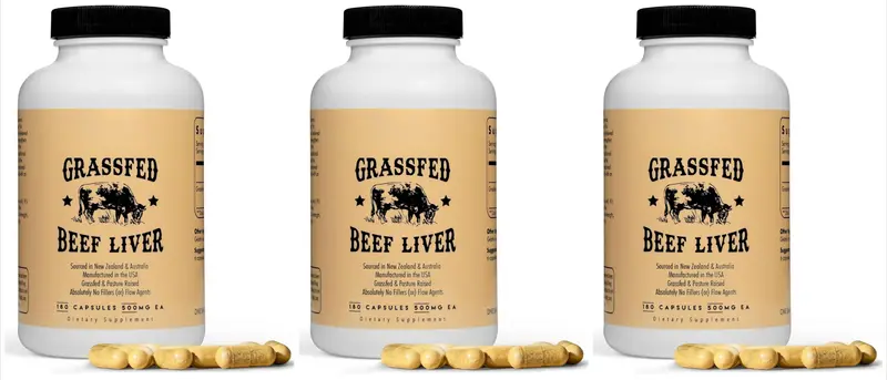 Grass Fed Beef Liver Capsules 180 Count 500mg Each Bovine Liver 3000mg Per Serving Whole Food Daily Nutrition - Image 7