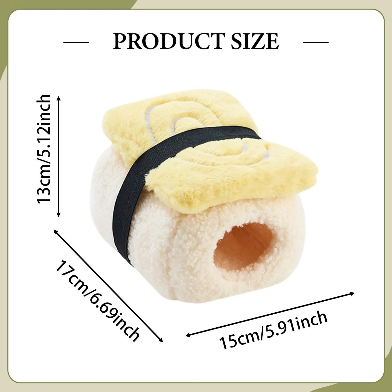 Small Animal Bed House Sushi Style PP Cotton Warm Nest Triple Layer Insulation for Hamster Rat Hideout Small Animal Bed House Sushi Style PP Cotton Warm Nest Triple Layer Insulation for Hamster Rat Hideout
