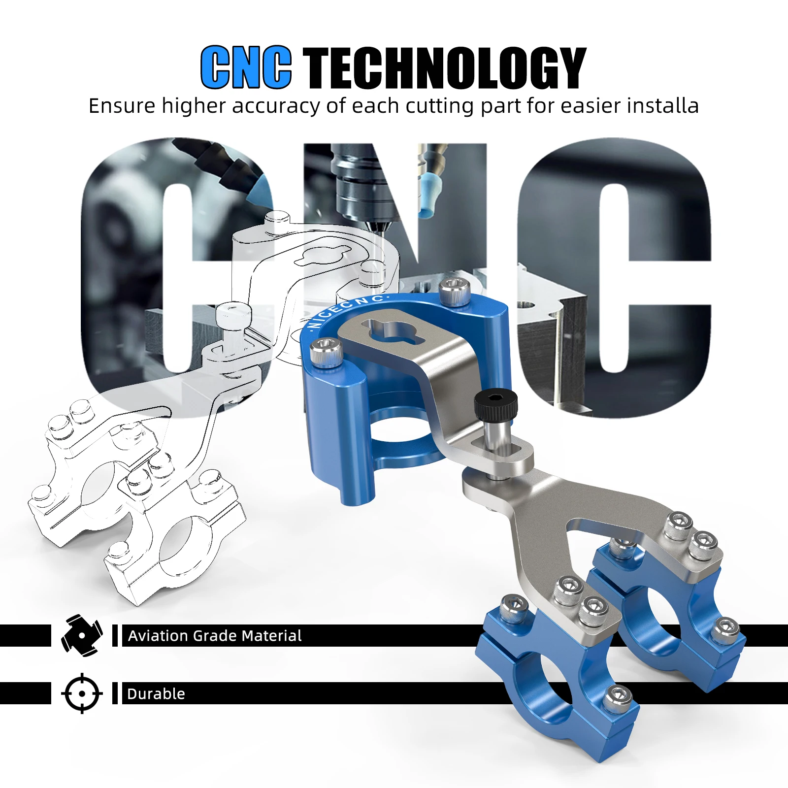 NICECNC Für Yamaha Tenere 700 T700 2019-2024 Motorrad Lenkungsdämpfer Halterung Für Yamaha Tenere 700 Welt Raid 2020-2023 – Detail 5