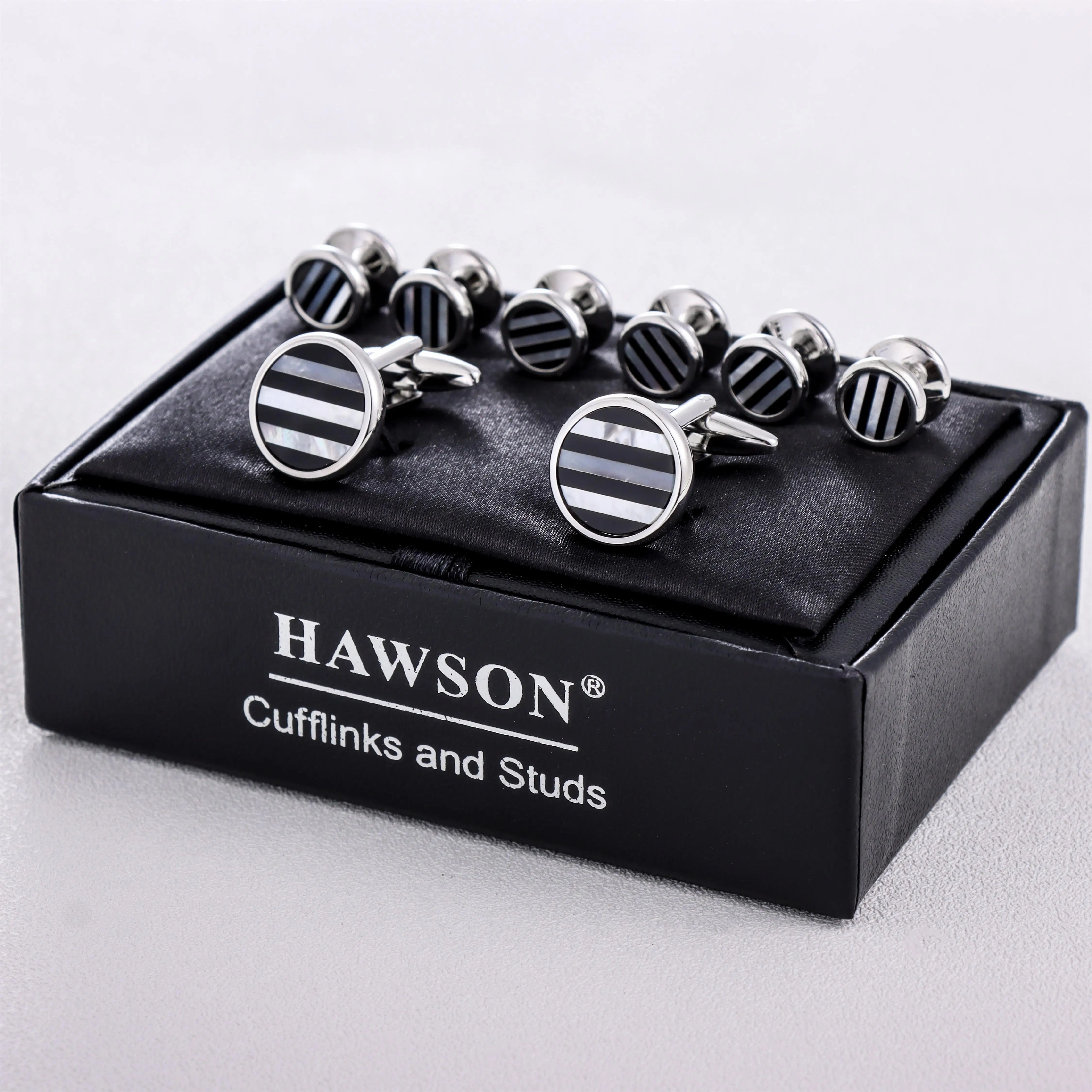 New Stone patchwork cufflinks and Studs Set for Men Fashion&High Quality Tuxedo Shirt Accessories Cuff Button