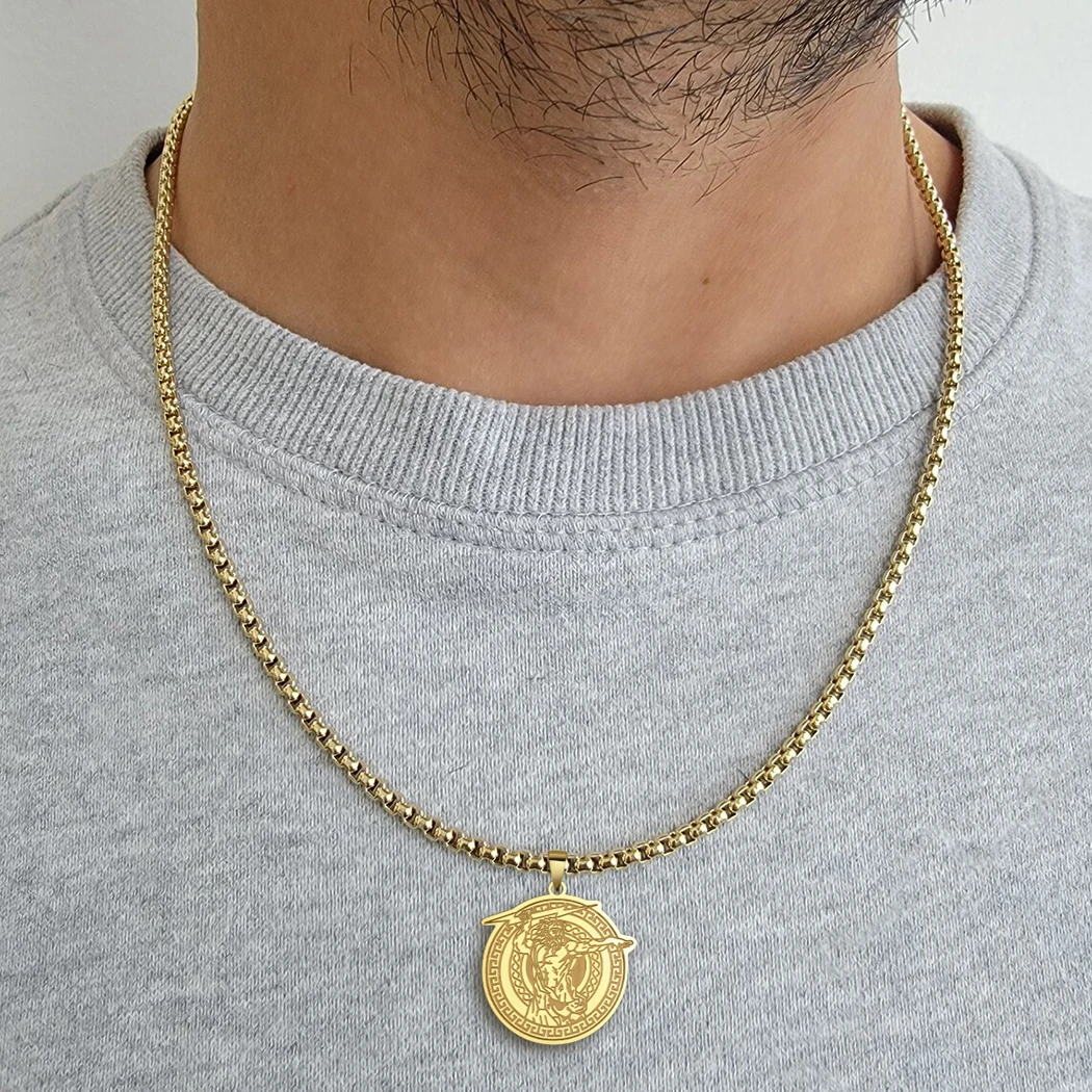 Greek Medallion Layered Necklace – Oradina