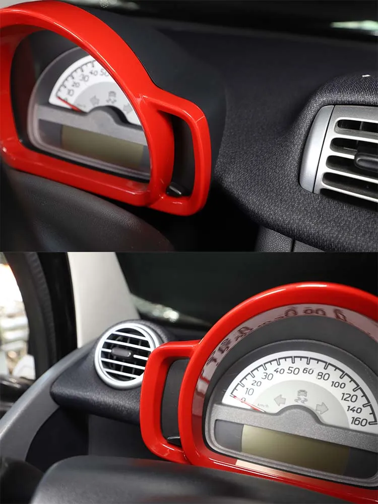 Für Mercedes Benz Smart 451 Fortwo 2009-2015 Auto Dashboard Display Meter Ring Tachoanzeige Abdeckung Trim Rahmen Zubehör – Detail 6