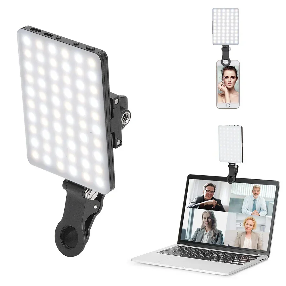 LED Photography Lighting Kit LED Fill Light Mobile Phone Live Broadcast Selfie Video Conference Portable USB Charging Fill Lamp