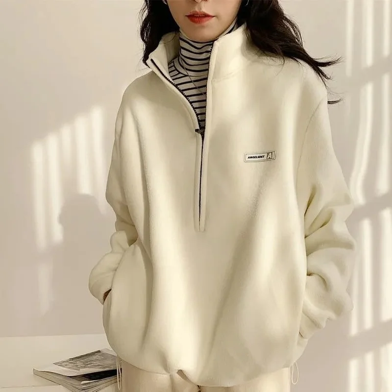 Deeptown Vintage Casual Fleece Women Hoodies Japanese Korean Fashion Preppy  Female Zipper Sweatshirts Winter Loose All-match - Hoodies u0026 Sweatshirts -  AliExpress