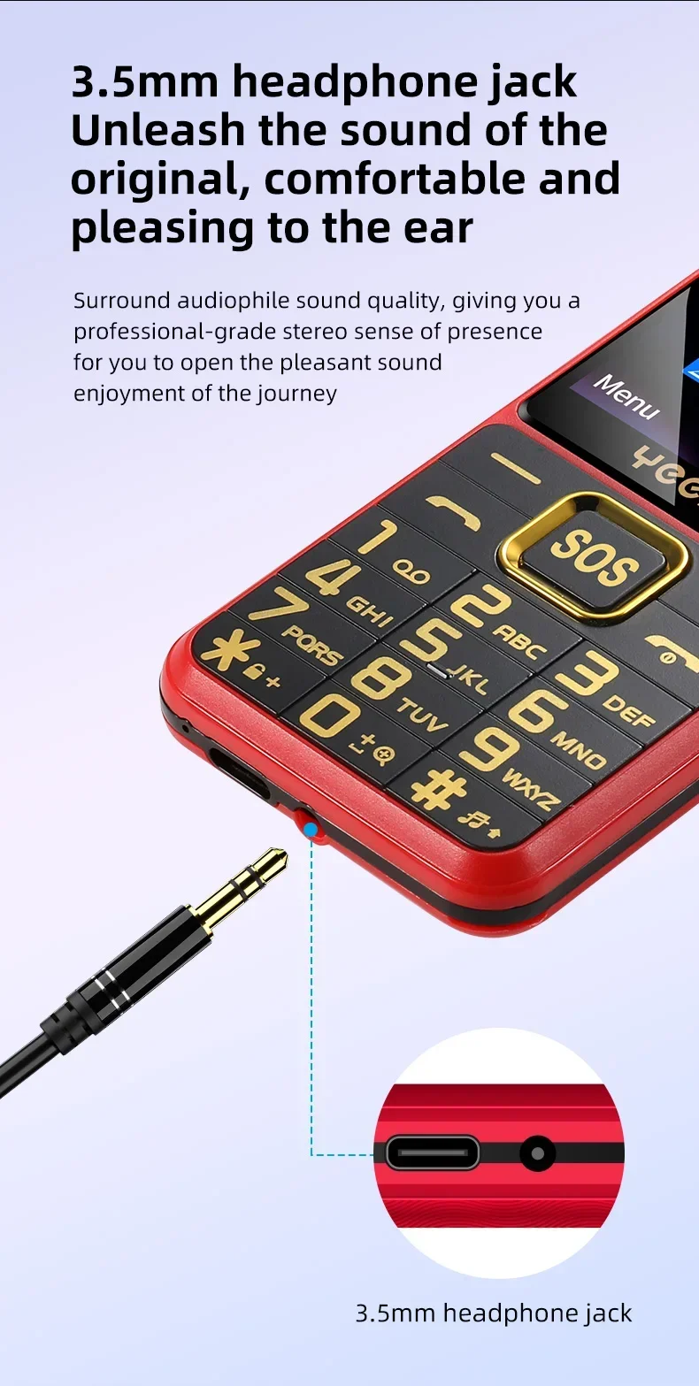 NEW Uniwa YEEMI K3 4G Feature Keypad Phone 2.6 Inch Big Button Loud Volume Dual SlM 2500mAh Keypad Phone for Elderly FM Radio