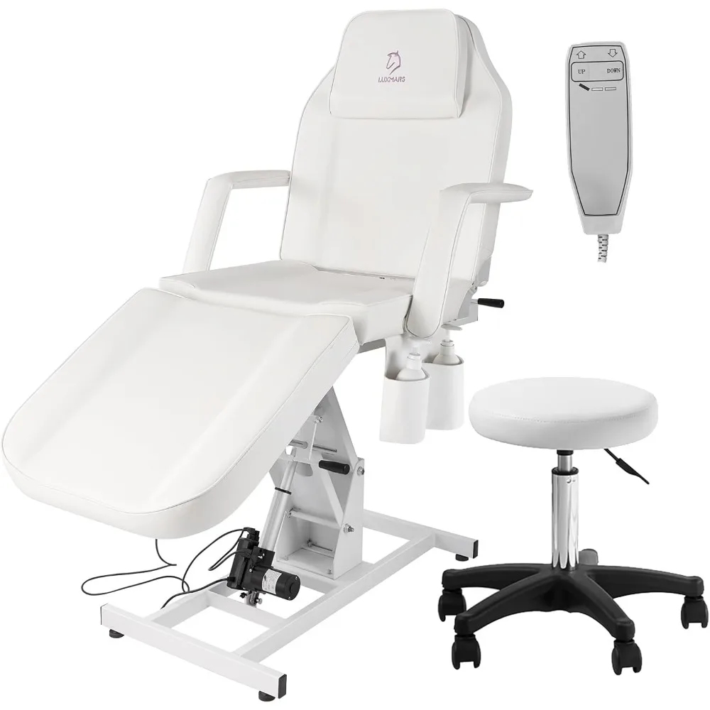 Description Picture 2 of itemElectric Tattoo Chair Facial Chair Massage Table Electric Height Adjustable Lash Bed with Storage Pocket Recliner Lash Chair
