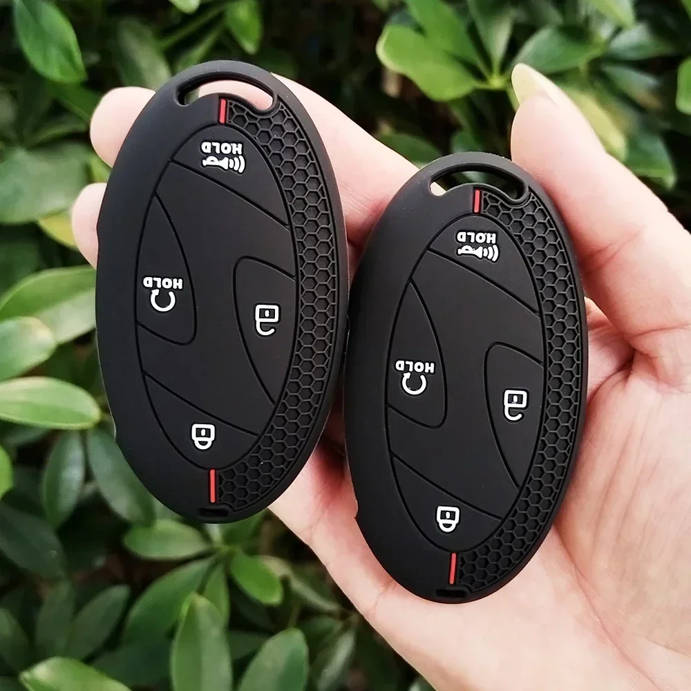 Silicone Key Case Key Fob Cover for Hyundai 24 Kona N-Line, 2024 Elantra SEL 5/7 Button 2023 IONIQ Interior Accessories