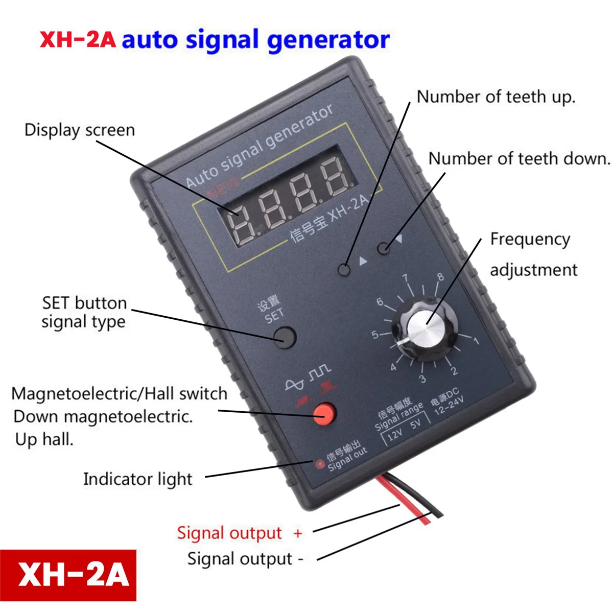 Sensor Simulation Box Automotive Signal Generator Analog Signal Stopwatch Automotive Repair Tools