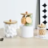 Acrylic Cotton Swab Makeup Organizer Cosmetics Storage Box Portable Make Up Cotton Pad Holder Container Storage Case 4