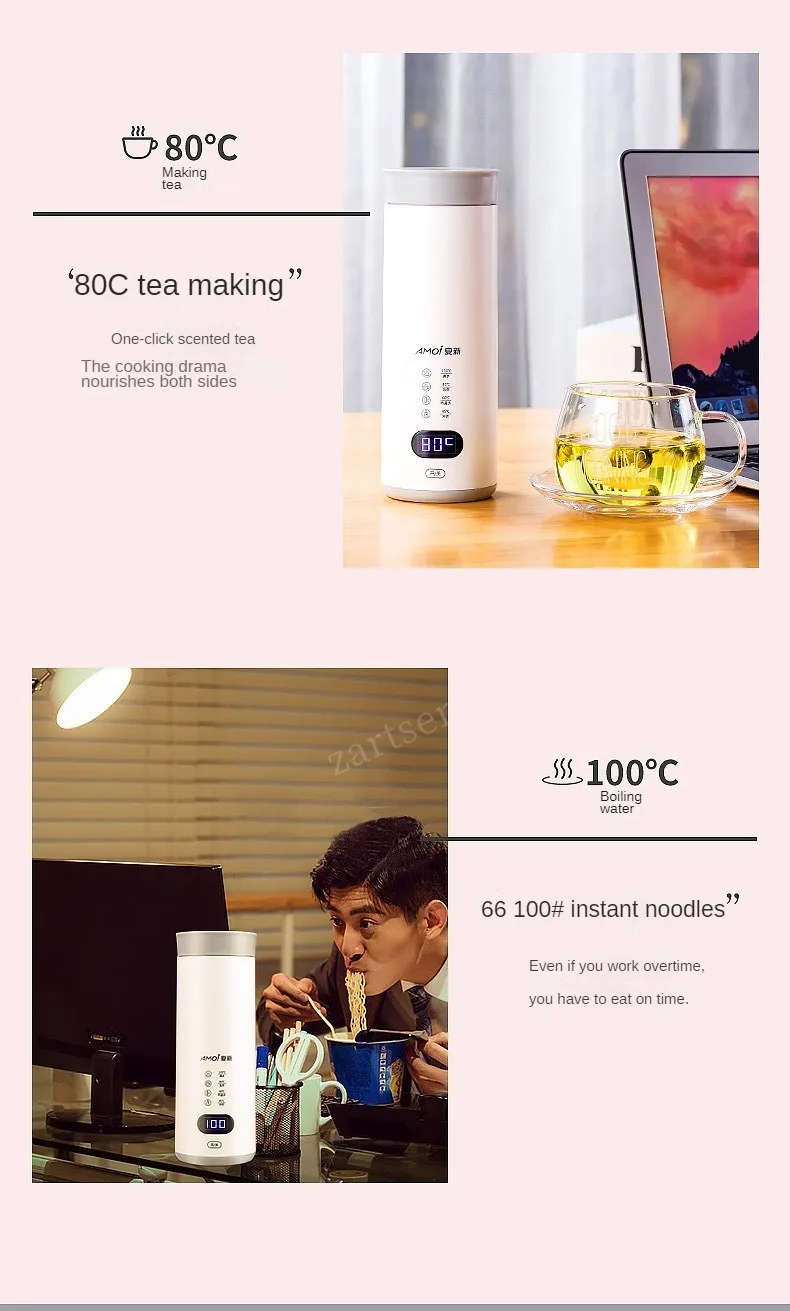 Description Picture 6 of itemPortable Electric Kettle Thermal Cup Coffee Travel Water Boiler Temperature Control Smart Water Kettle Thermos