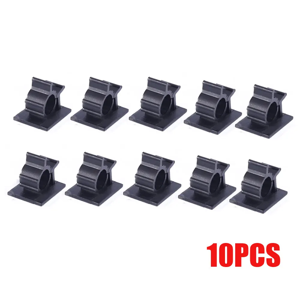 

10Pcs Adjustable Self-Adhesive Wire Cable Ties Mounts Clamp Clip Organizer Holder Cable Cord Management Desk Wire Tie Fixer Car