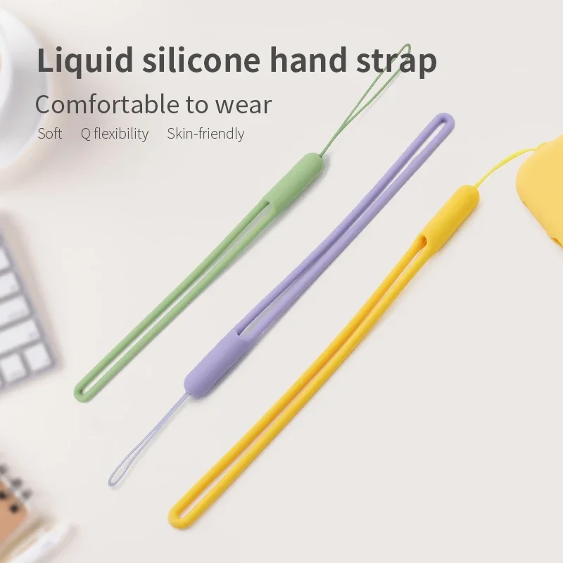 Short Silicone Wrist Strap Hand Lanyard Keychain Keycord Hanging Rope For Phone iPhone 11 Samsung Camera GoPro USB Flash Drives