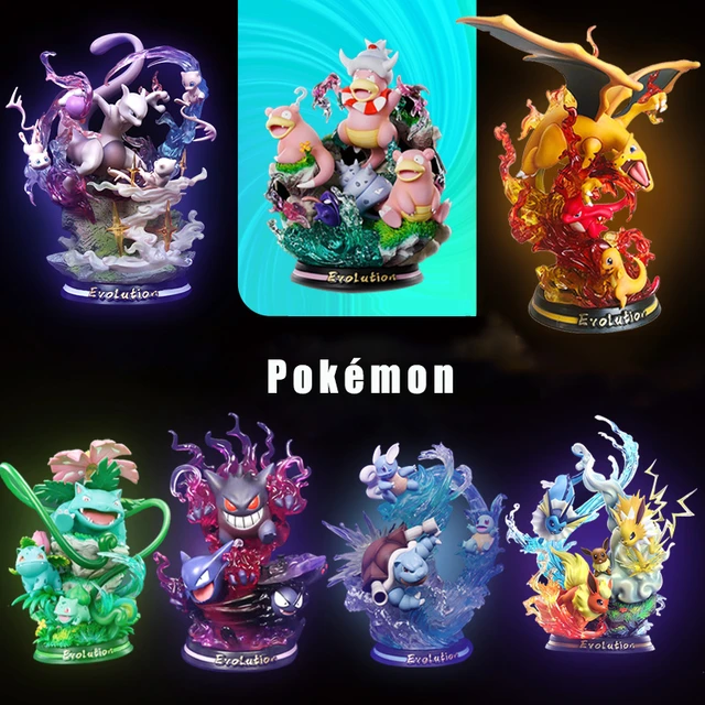 26cm evolução conjunto figura pokemon gengar charizard eevee gyarados  venusaur blastoise slowpoke anime ação modelo de brinquedo para crianças -  AliExpress