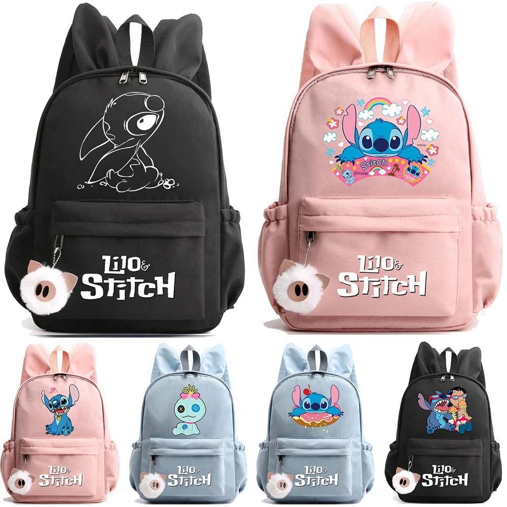 

Disney Lilo Stitch Backpack for Girl Boy Student Teenager Children Rucksack Cute Casual Women School Bags Kids Birthday Gift Toy