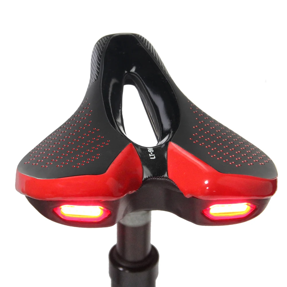 BikeSaddleWithTaillightSoftCushionBreathablePadMTBRoadMen
