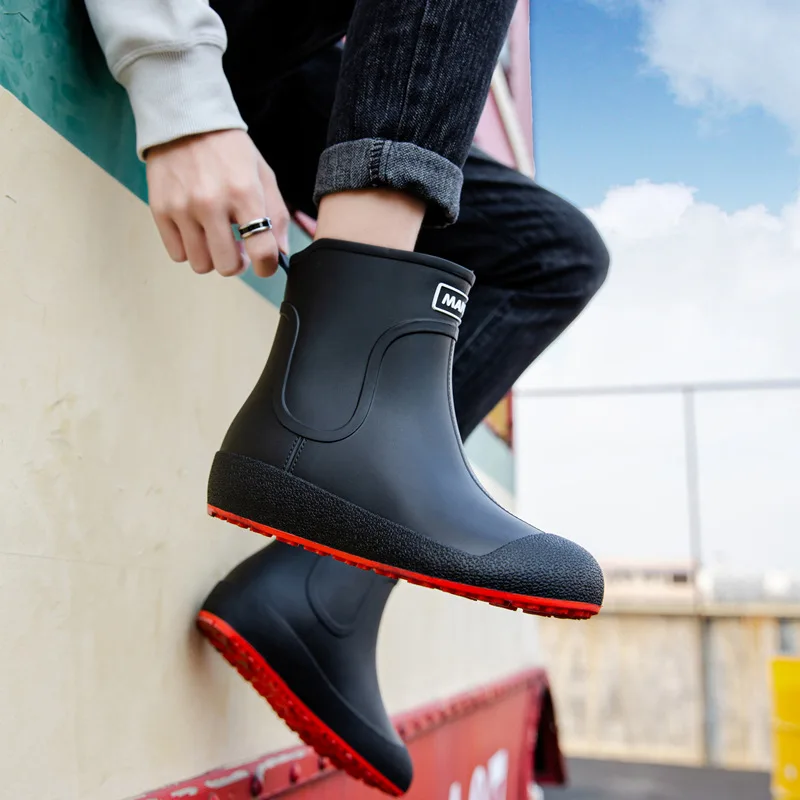 Stivali da pioggia da uomo Trend 2023 Slip on scarpe da lavoro impermeabili  per uomo scarpe da pioggia con piattaforma galosce da pesca nuovi  stivaletti Unisex - AliExpress