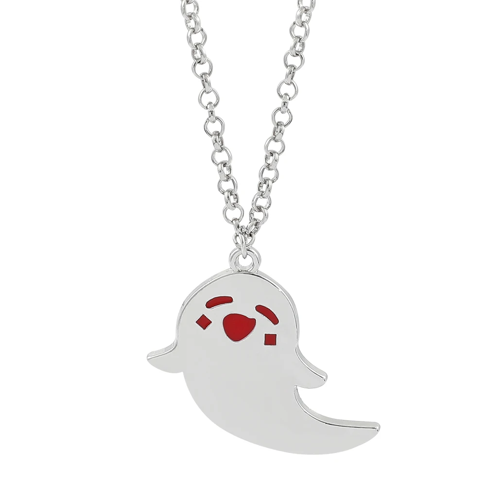 

Genshin Impact Necklace Charm Accessories Cute Cartoon Ghost Necklace Pendant Hu Tao Cosplay Jewelry Necklace Women Men Party