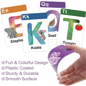 BenBen Alphabet Go Fish Card Game for Kids,104 Cards, ABC Learning Playing Cards, Memory Matching Games, 2-8 Players, Ages 3 + 5