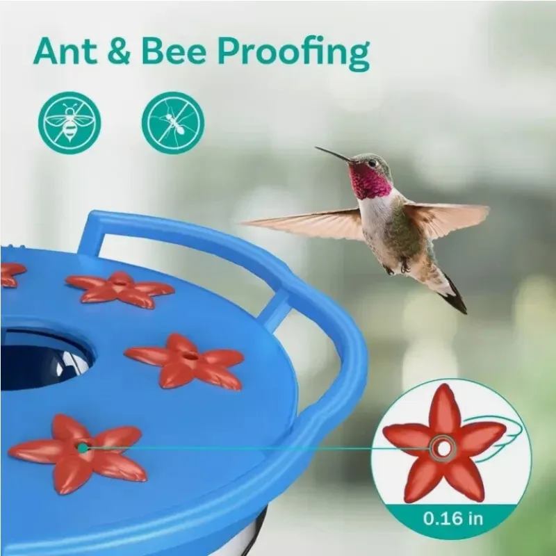 Hummingbird Feeder accessories, outdoor plastic hummingbird feeders, 6 feeders, ideal gifts for hummingbird lovers