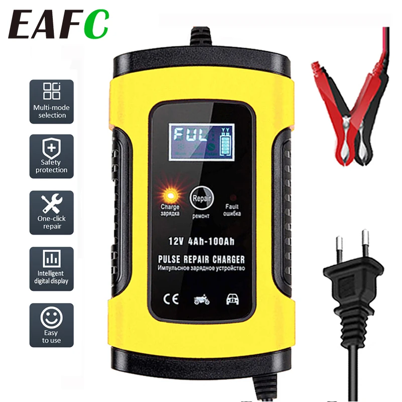 12v 6a Smart Fast Car Battery Charger 110v To 220v Full Automatic Power