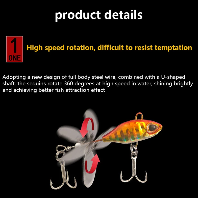 Металлическая рыболовная приманка вихревой Спиннинг 7 г 10 г 14 г 360 ° быстрое вращение блёстки пресноводная жесткая приманка Вибрирующая ложка для щуки окуня