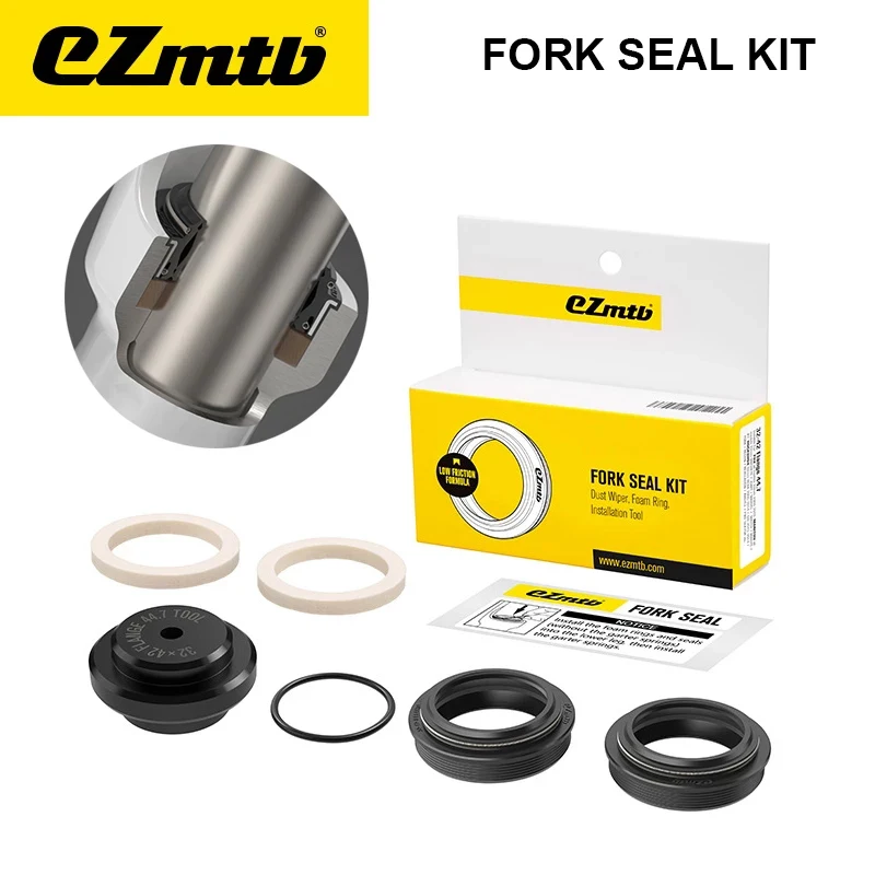 Ezmtb Mtb Guarnizione Forcella 30 32 34 35 36 38 40Mm Bici Tergicristallo Schiuma Anello Paraolio Kit Per Fox/Rockshox/Manitou/Sr Suntour Fork Set