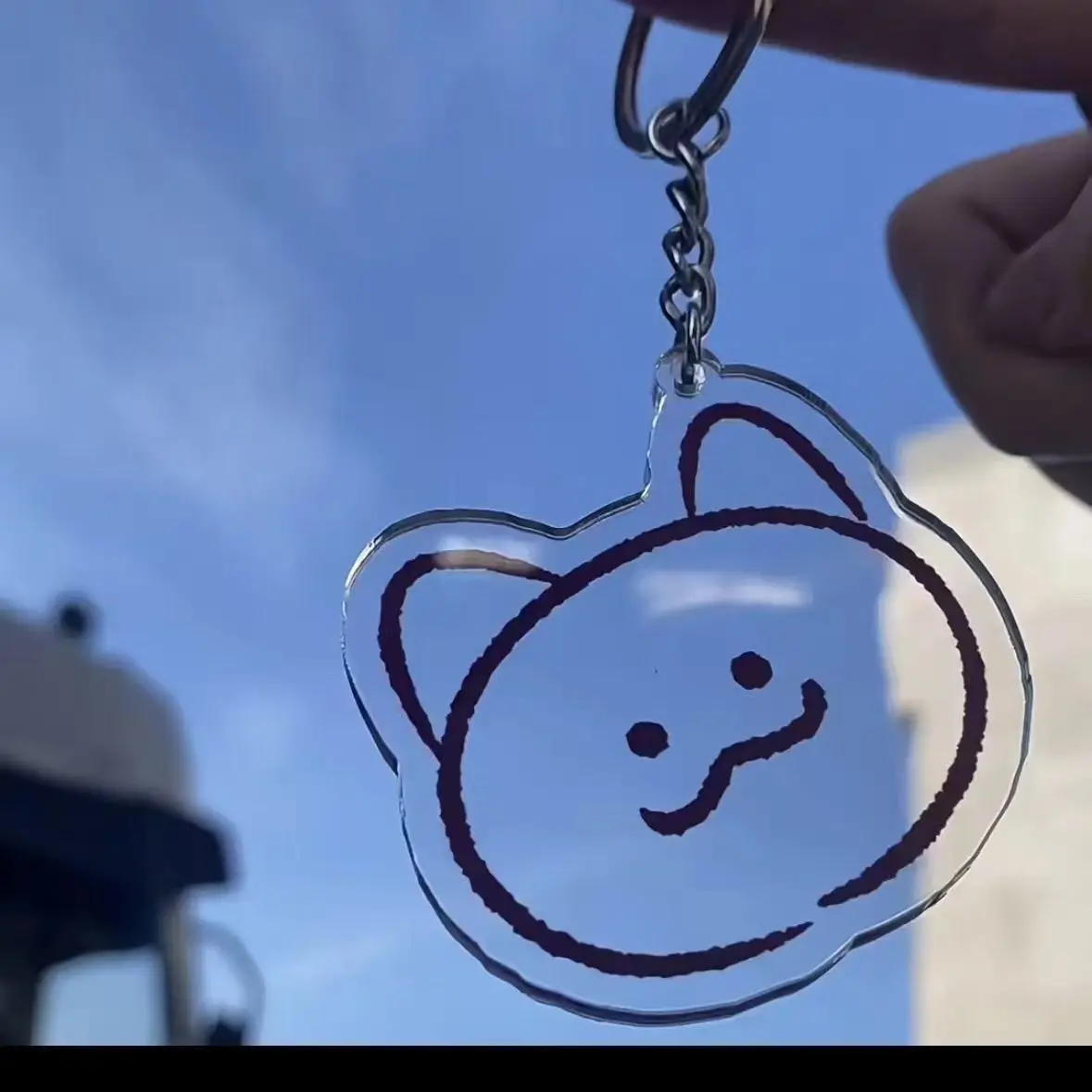 Anime Love and Deepspace Sylus Acrylic Three Cats in A Row Keychain Creativity Cartoon Keyring Q Version Delicate Xmas Gifts anime keychain