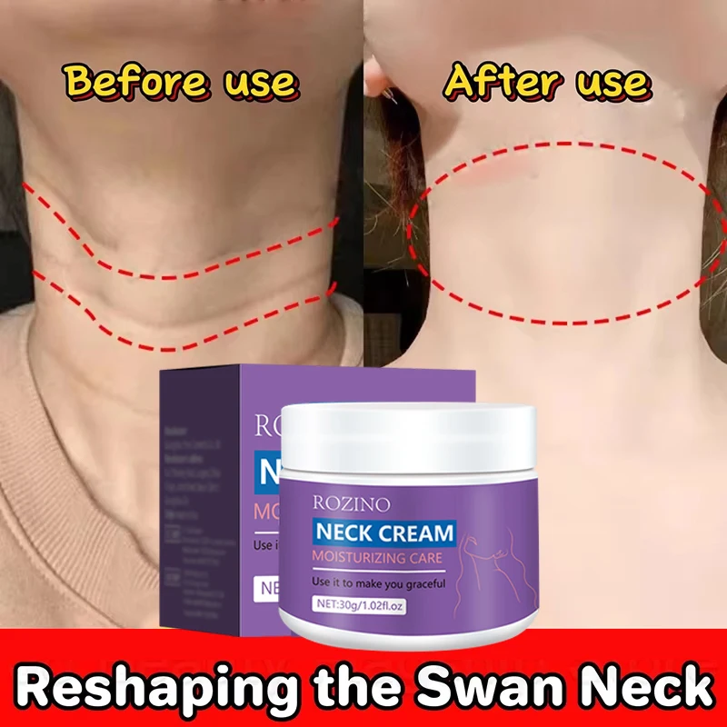 Instant Neck Cream Remove Wrinkle Anti-Aging Firming Whitening Moisturizing Nourishing Smooth Tighten Skin Care Beauty Health