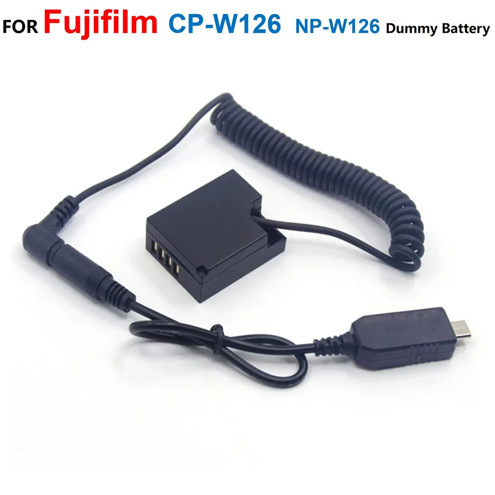 

CP-W126 NP-W126 Dummy Battery+PD 9V Decoy Digital Display Cable ​For Fujifilm XA20 XT200 Pro2 Pro3 XT20 XT30 X-M1 X-A2 XT1 XT3