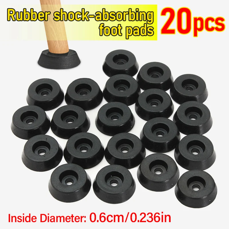 Description Picture 4 of item20Pcs Rubber Pads Pad Floor Protectors Table Chair Furniture Leg Cover Speaker Cabinet Bottom Bumper Cutting Board Foot Cushion