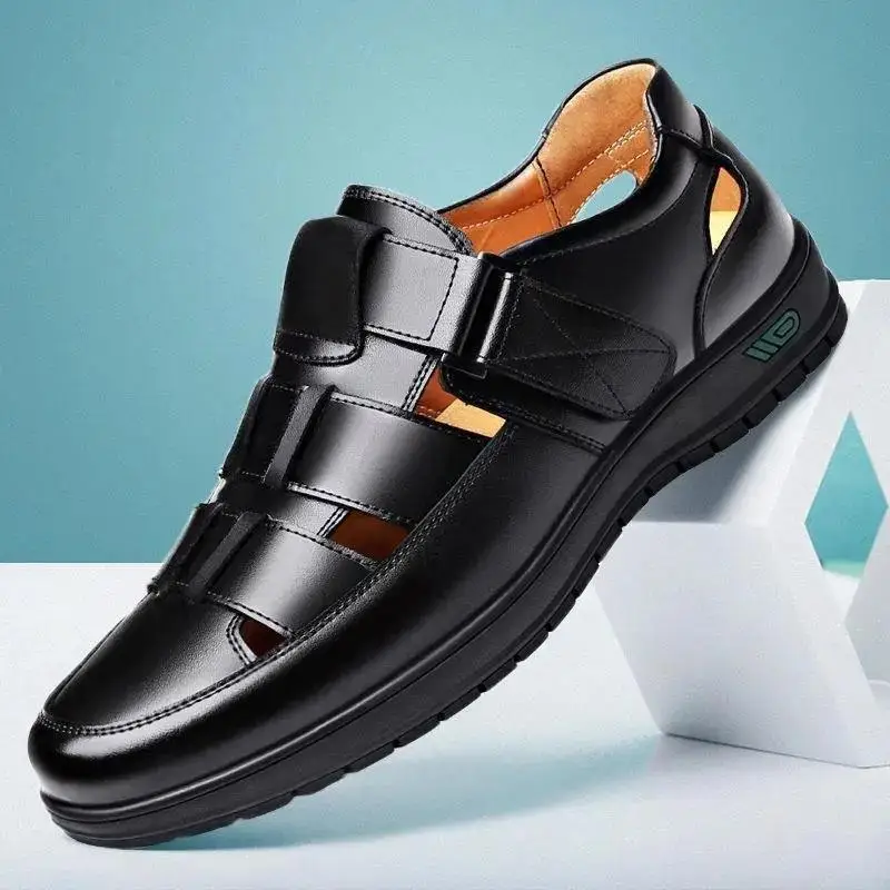 

2024 footwear sandals homes men's Cow leather sandals made men's sandals lather