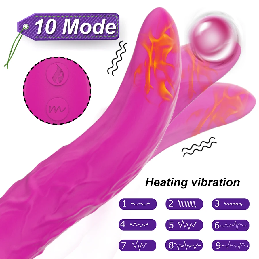Vibratore Riscaldamento Lingua Altalena Massaggio Morbido Silicone Punto G 10 Modalità l Clitoride Stimolare Sesso Adulto T Citori_voghion.com