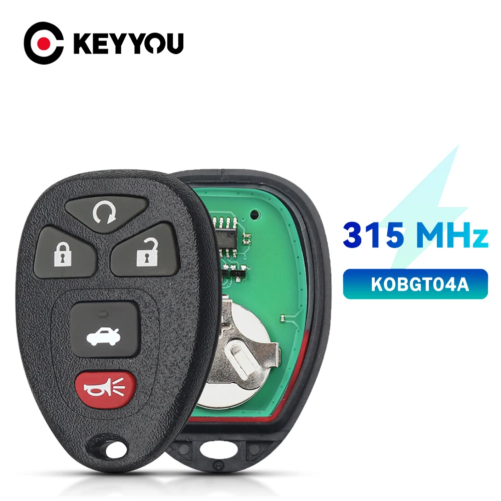 

KEYYOU Remote Fob 5 Buttons 315Mhz For Chevrolet Pontiac G5 G6 Saturn Aura 2008 2009 For Buick Remote Control KOBGT04A Key
