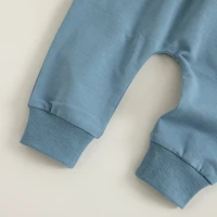 Infant Newborn Baby Boys Sweatpants, Elastic Waist Drawstring Solid Fall Trousers with Pockets for Casual Daily 0-3T 5