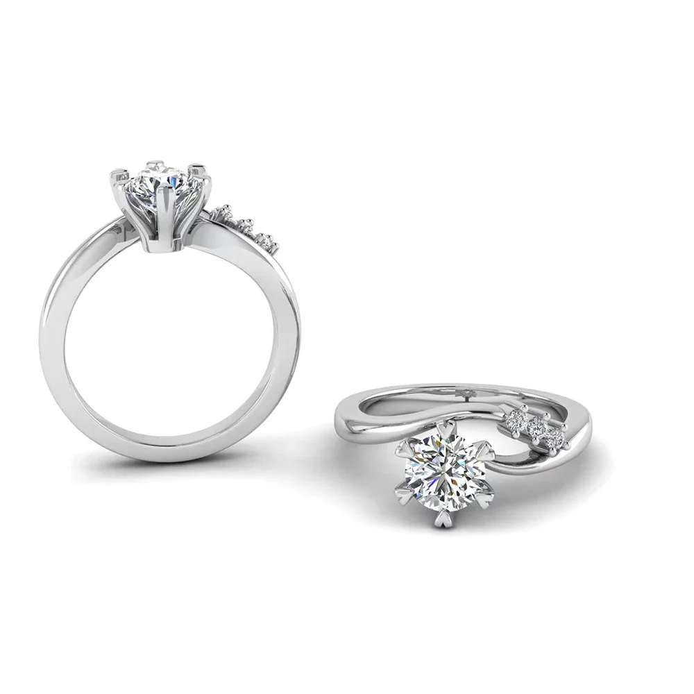 Custom S925/10K/14K/18K Gold/PT950  Moissanite Promise Ring Engagement Rings Custom Fine Jewelry