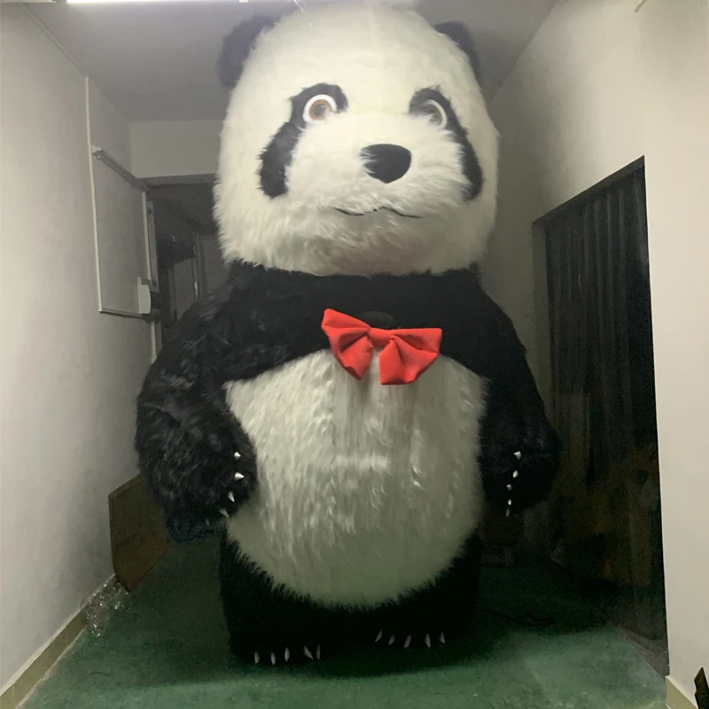 3M Chinese Panda Inflatable Mascot Costume Cosplay Fursuit Panda Halloween Party Dress-up Outfit Carnival Ad Walking Clothing bow knot toddler kids shoes white pink baby girls princess shoes for wedding party baby walking shoes with soft soles non slip