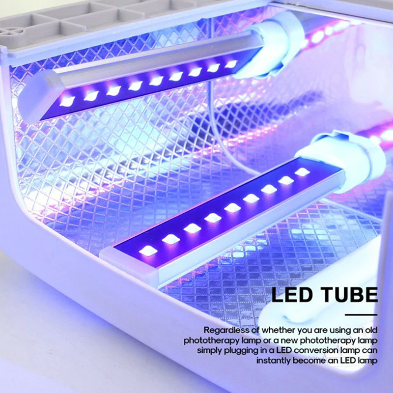 9W 9-LED UV 젤 네일 건조기 - 네일 아트용 전자 광선요법 램프 전구