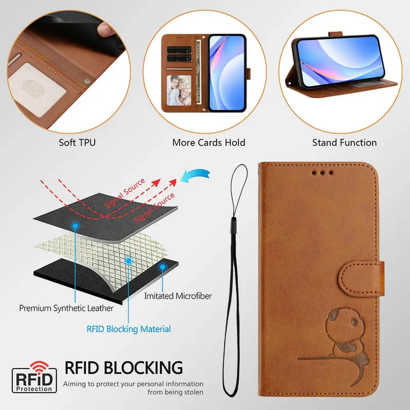 Luxury Leather Wallet Case - Premium Design Cover