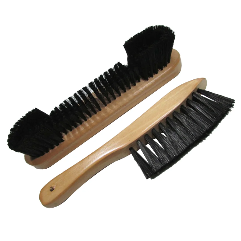

2 Pcs Billiard Table and Rail Brush Rail Brush Wooden Pool Table Cleaning Tool Billiard Accessories (9 Inch Brush, Small Handle