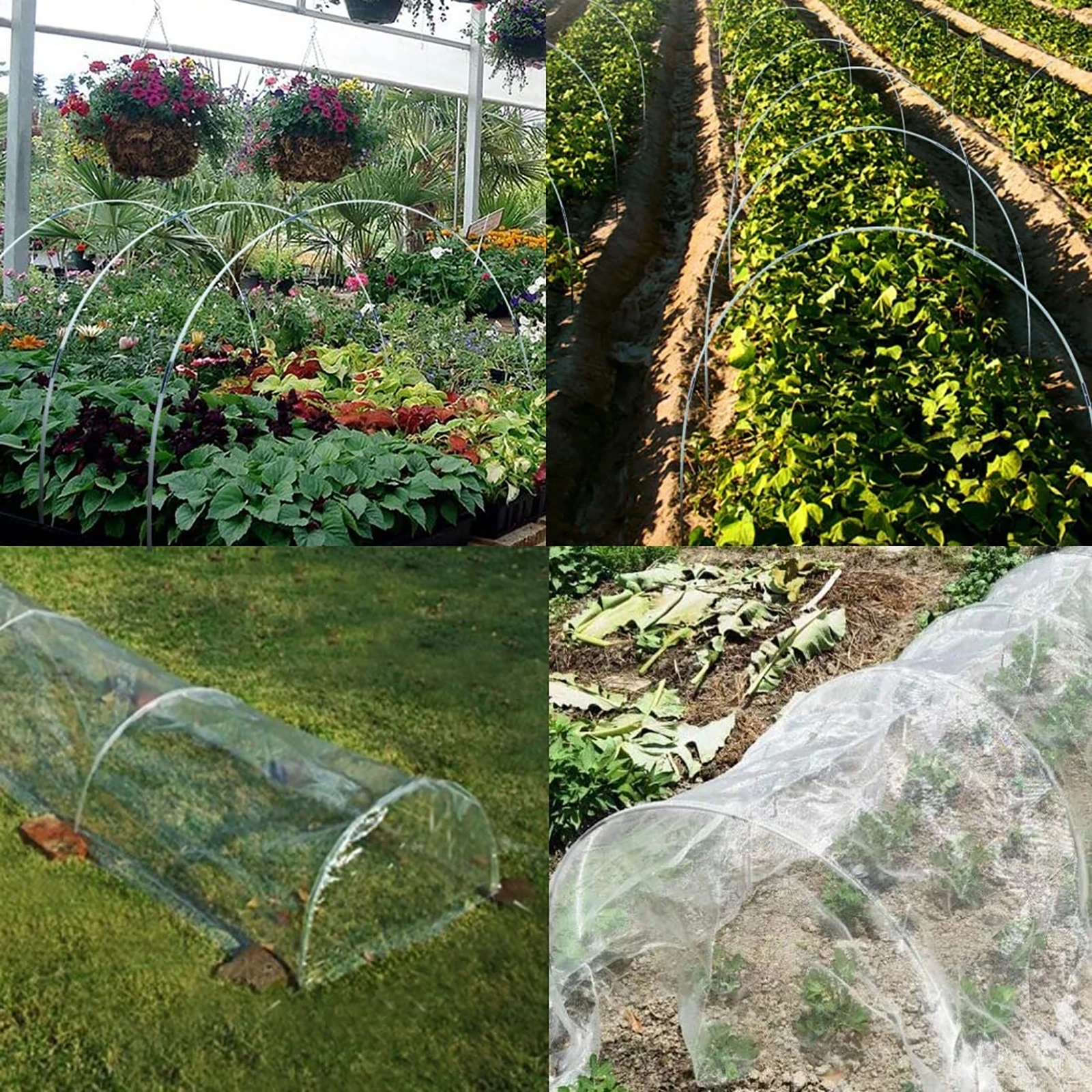 5mm Greenhouse Hoops Set Folding Fiber Rod Set for Gardening Greenhouse Seedling Arch Shed