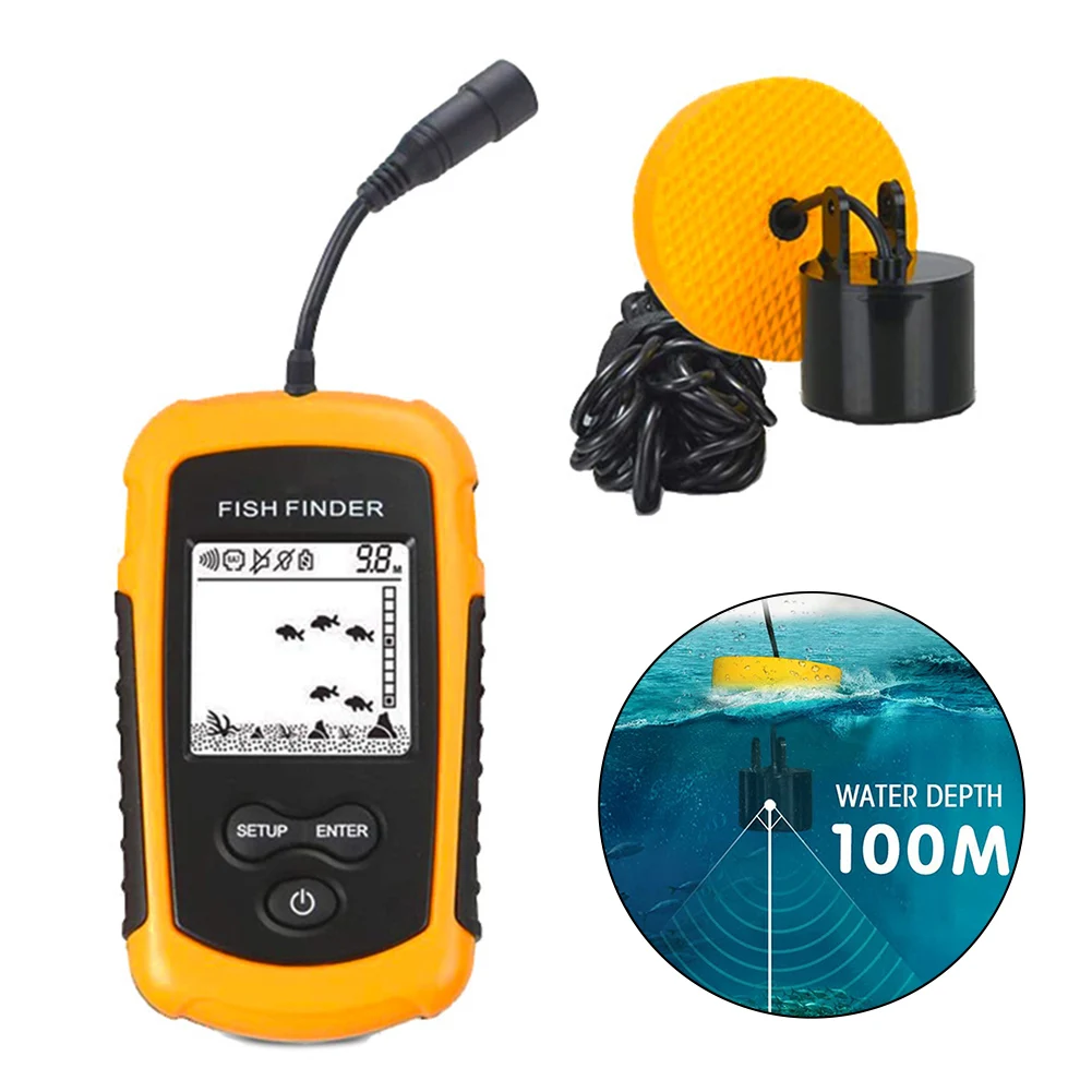 

Wired Sonar Fishing Fish Finder LCD Display Fishfinder Depth Detection Range100M Powered By 4 AAA Batteries Fishing Tools