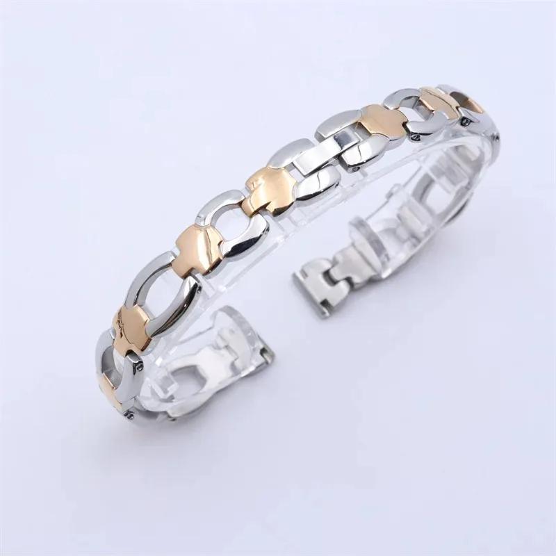 Elegant Women's Ceramic Watch Band Strap - Silver, Black, Gold, Rose Gold Mesh Bracelet