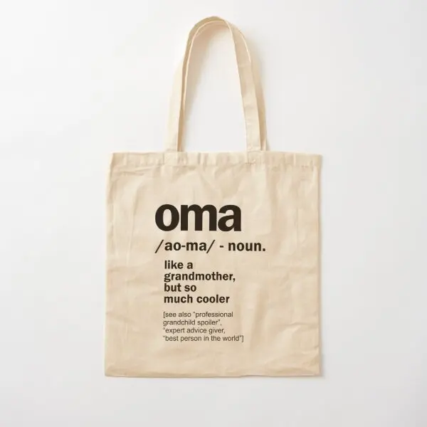 

Oma Gift For Grandma Women Birthday Moth Canvas Bag Women Designer Shopper Fashion Unisex Travel Ladies Foldable Reusable
