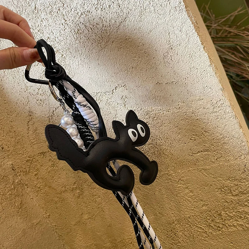 أنيق جلدية القط دمية قلادة الكرتون لطيف على ظهره م...