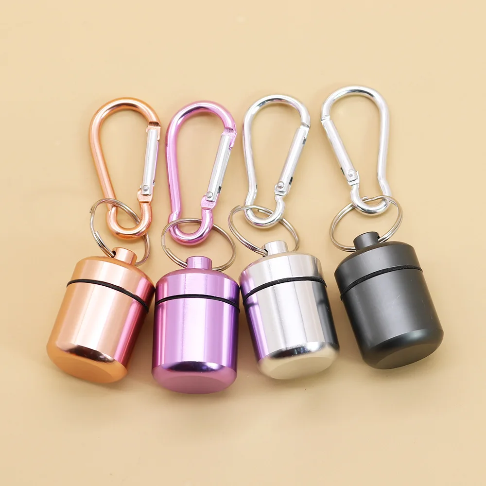 Premium Portable Aluminum Waterproof Keychain Case – Sleek Travel Container
