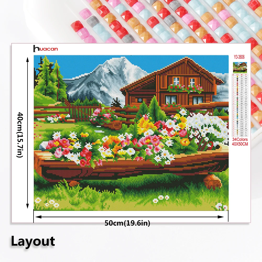 5D Diamond Painting Garden Flower DIY Diamond Mosaic Embroidery Landscape Home Supplies Cross Stitch diamond painting