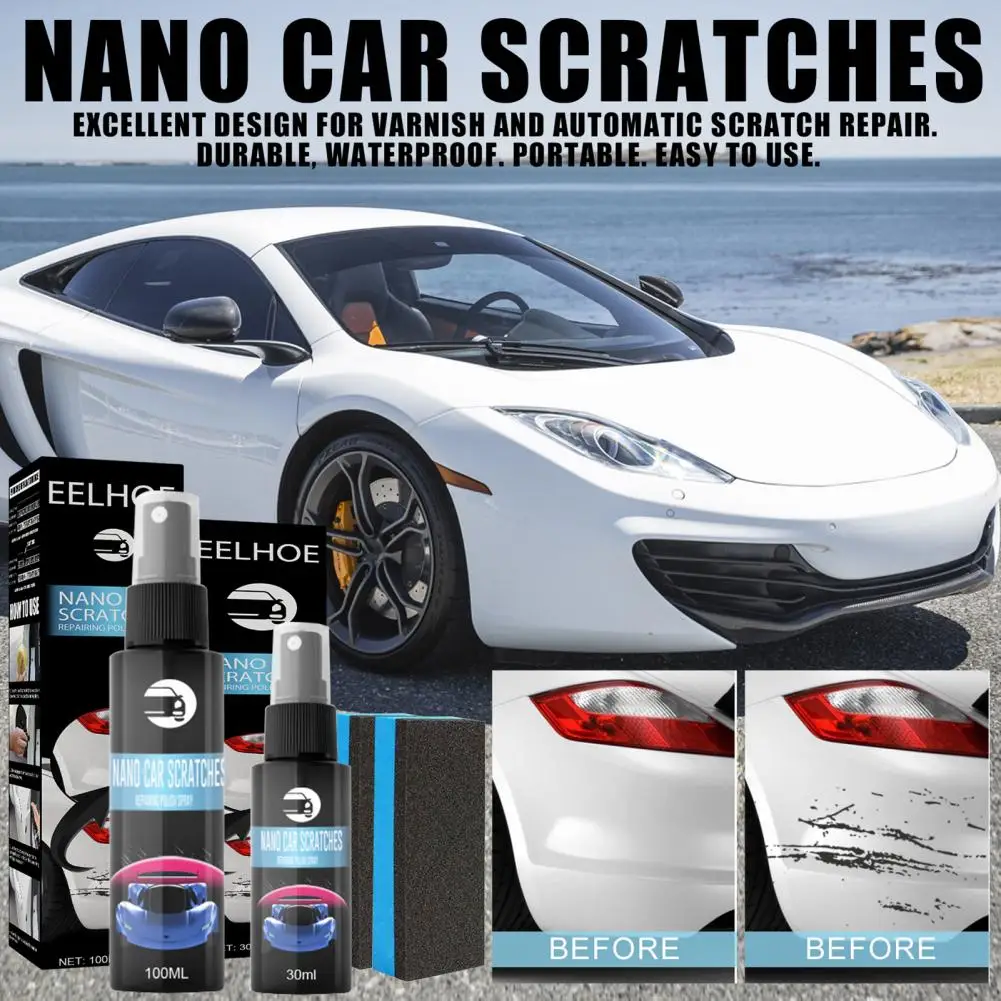 30/50/100ML Nano Car Scratch Repair Spray Quick Scratch Remover Gloss Finish Ceramic Coating Protection Car Remover